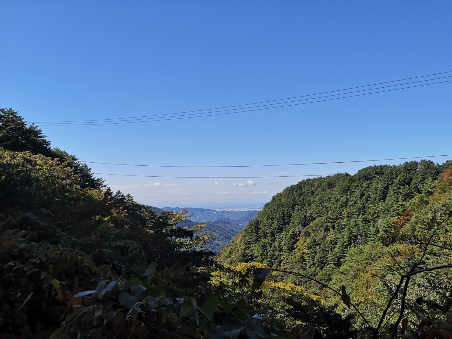 ミニベロ遍路 三坂峠から望む松山