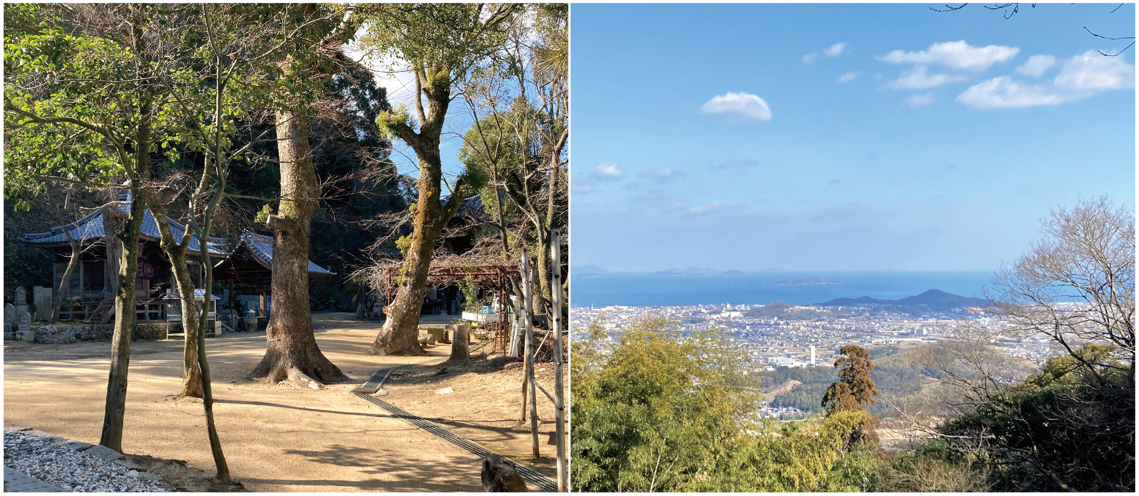 仙遊寺境内と眺望