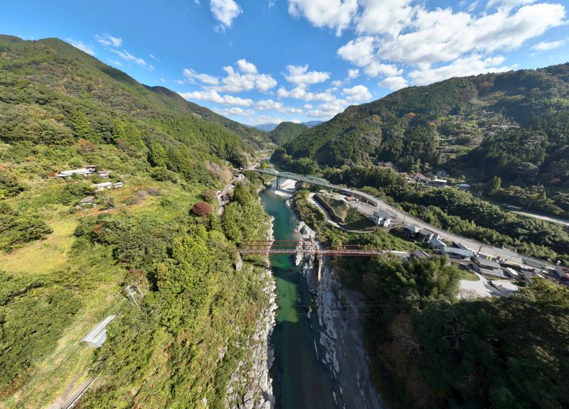 旧吉野川橋_空撮