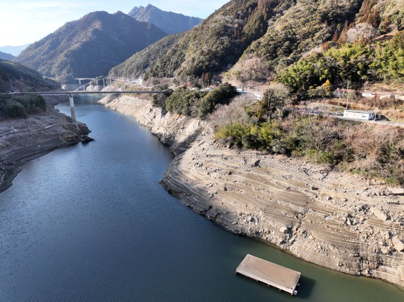 早明浦ダム_旧大川村役場跡