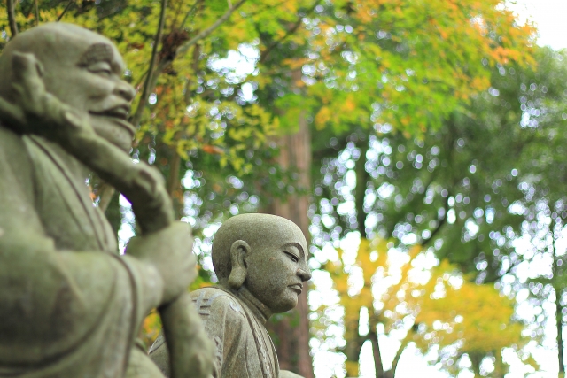 雲辺寺_紅葉_五百羅漢