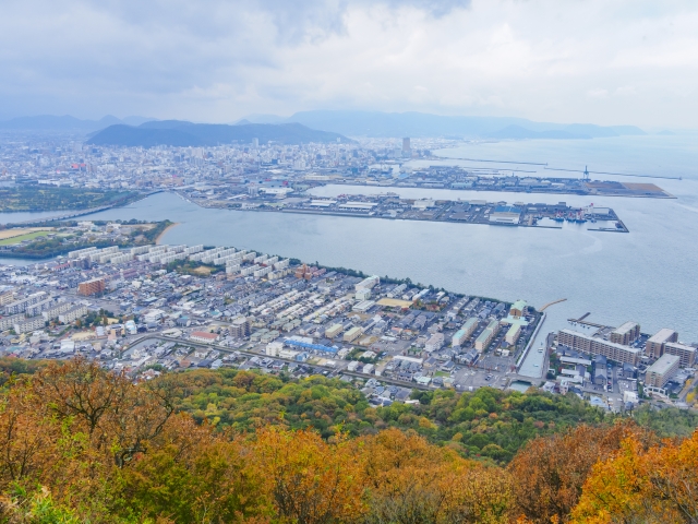 屋島_紅葉_高松市中心市街地