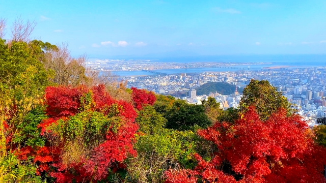 眉山_紅葉_頂上