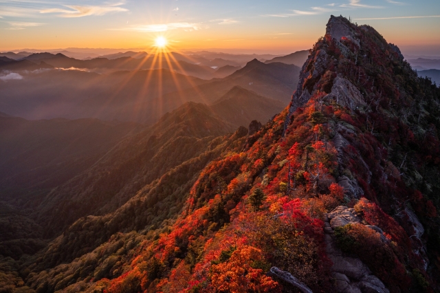 石鎚山_紅葉_御来光