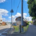 大正時代の金毘羅街道合流地点にのこる標石