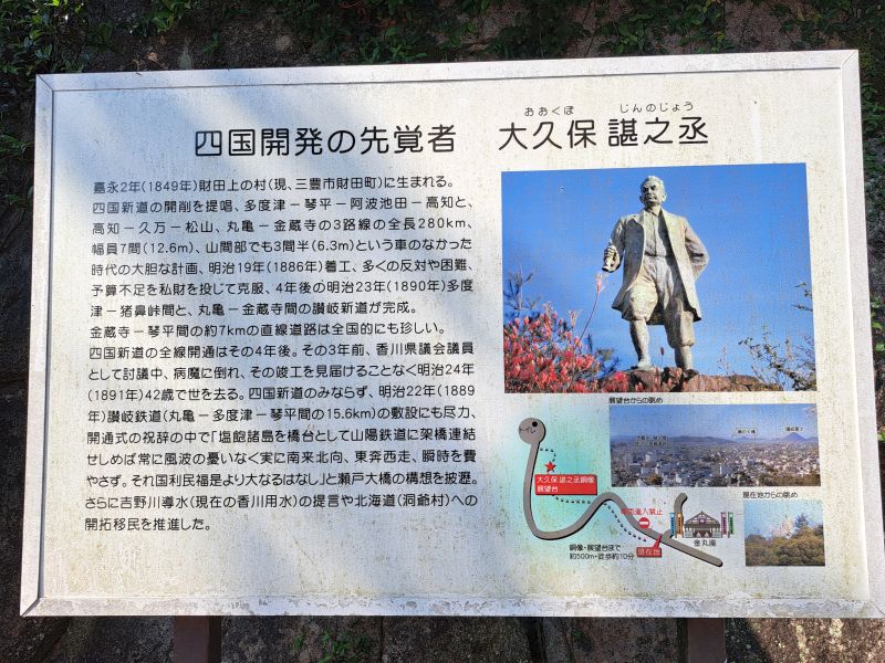 琴平公園_大久保諶之丞解説板