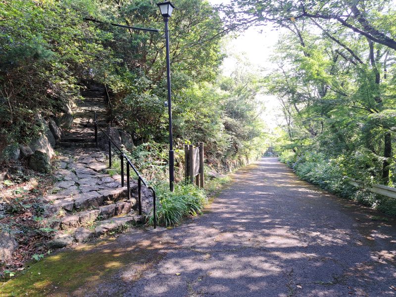 琴平公園_大久保諶之丞像分岐点
