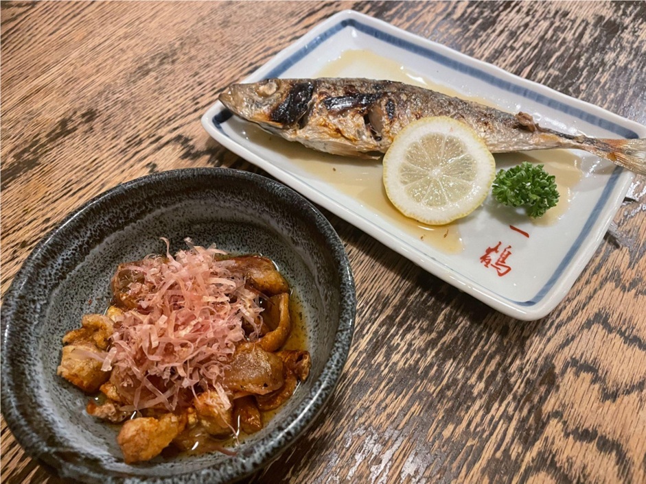 骨付鳥一鶴丸亀本店_カワ酢・あじ三杯酢